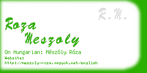 roza meszoly business card
