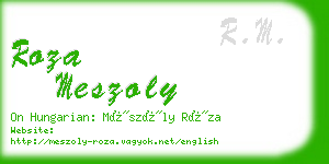 roza meszoly business card